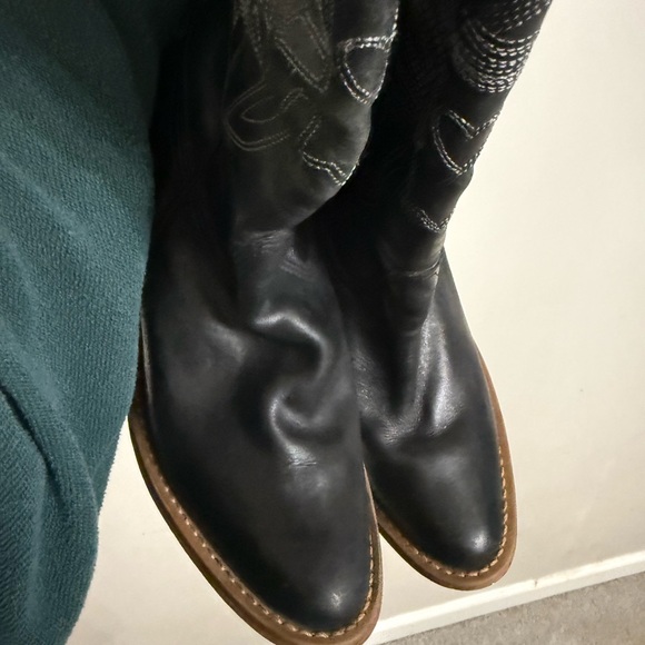 Vintage Women’s Capezio Black Heeled Western Cowgirl Boots - Picture 7 of 11
